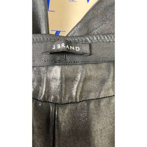 J BRAND BLACK LEATHER PLONGE EDITA LEGGING PANTS 29 - Picture 5 of 6